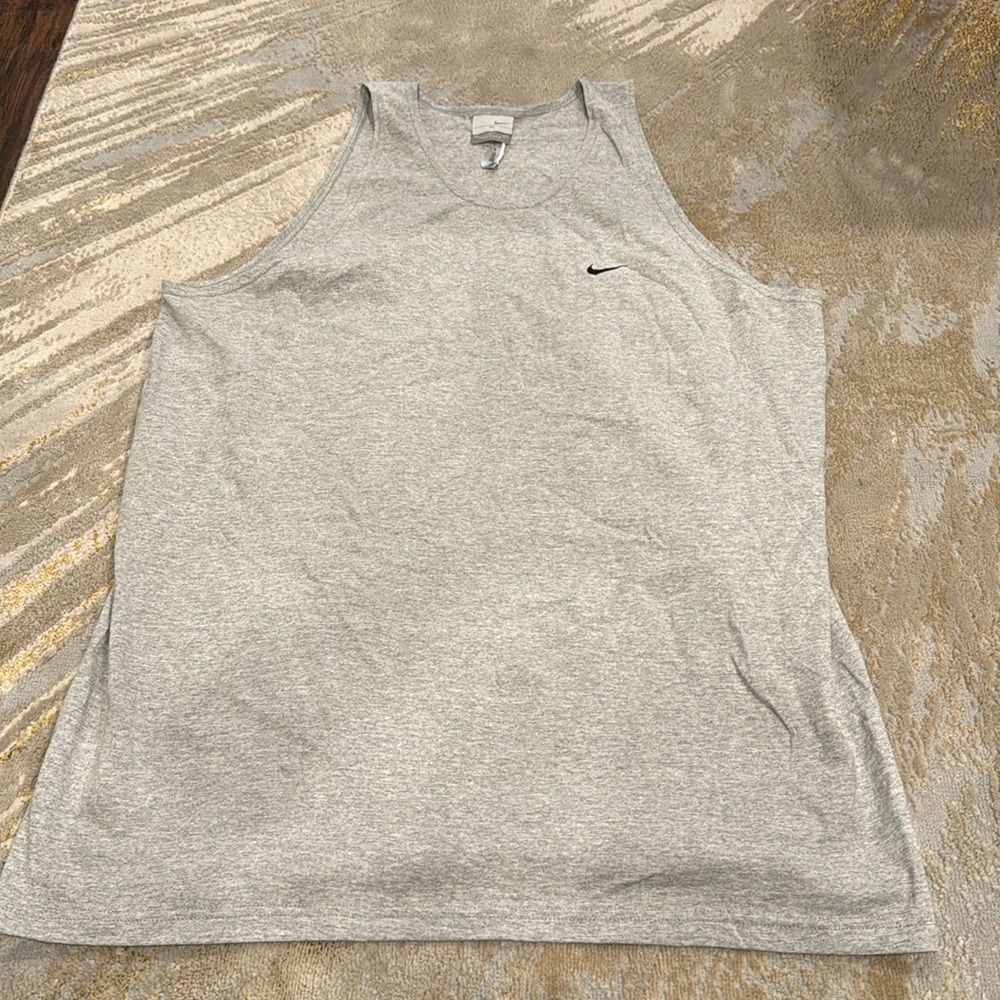 Vintage 90’s Nike Swoosh Logo Tank Top‎ Shirt Men’s XLarge Gray Made In USA new